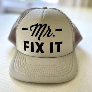 Gertex Mr Fix It Grey Mesh Snapback Baseball Cap Hat